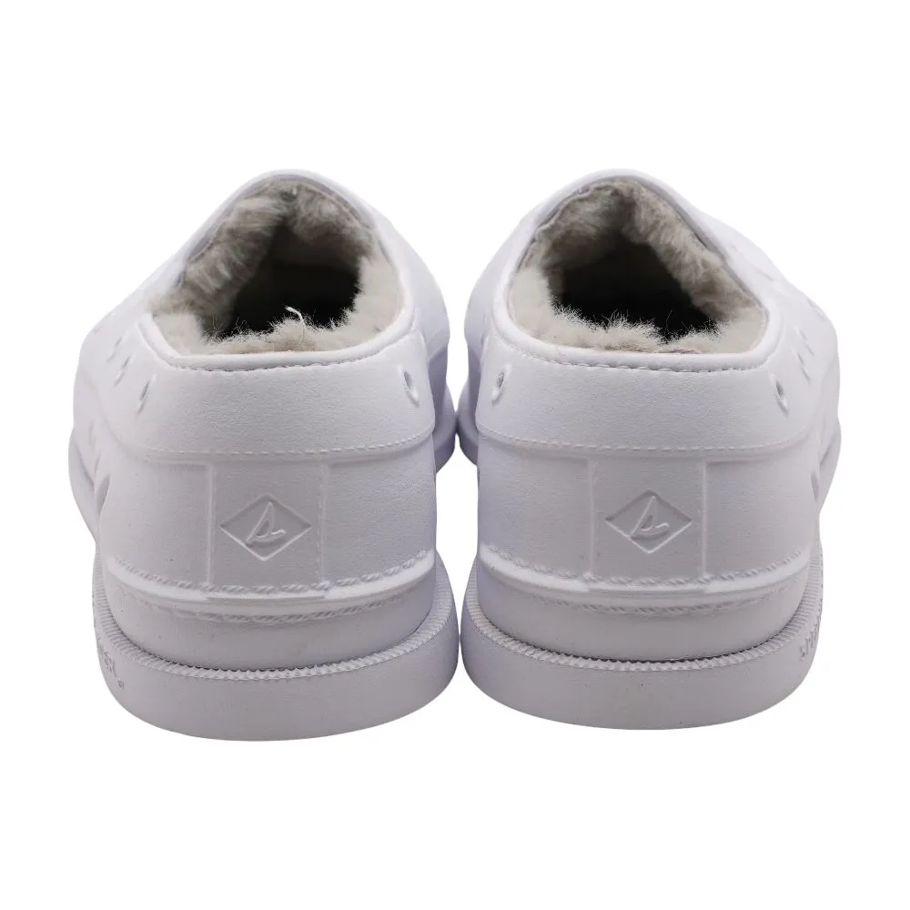 White Textile Slip On Shoes