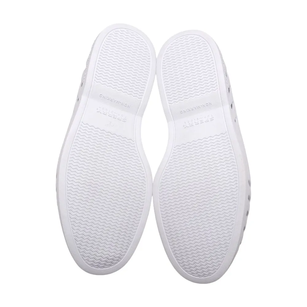 White Textile Slip On Shoes