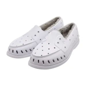 White Textile Slip On Shoes