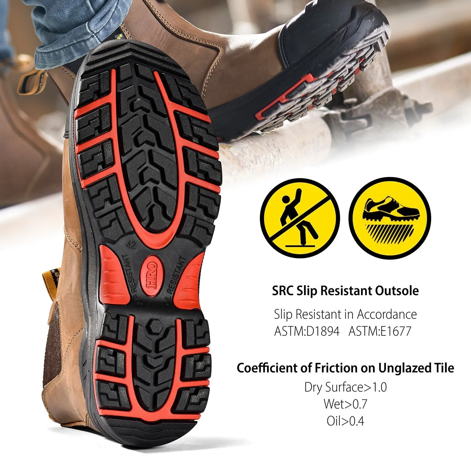 Wide Fit Work Boots For Men & Women Chelsea Safety Shoes
