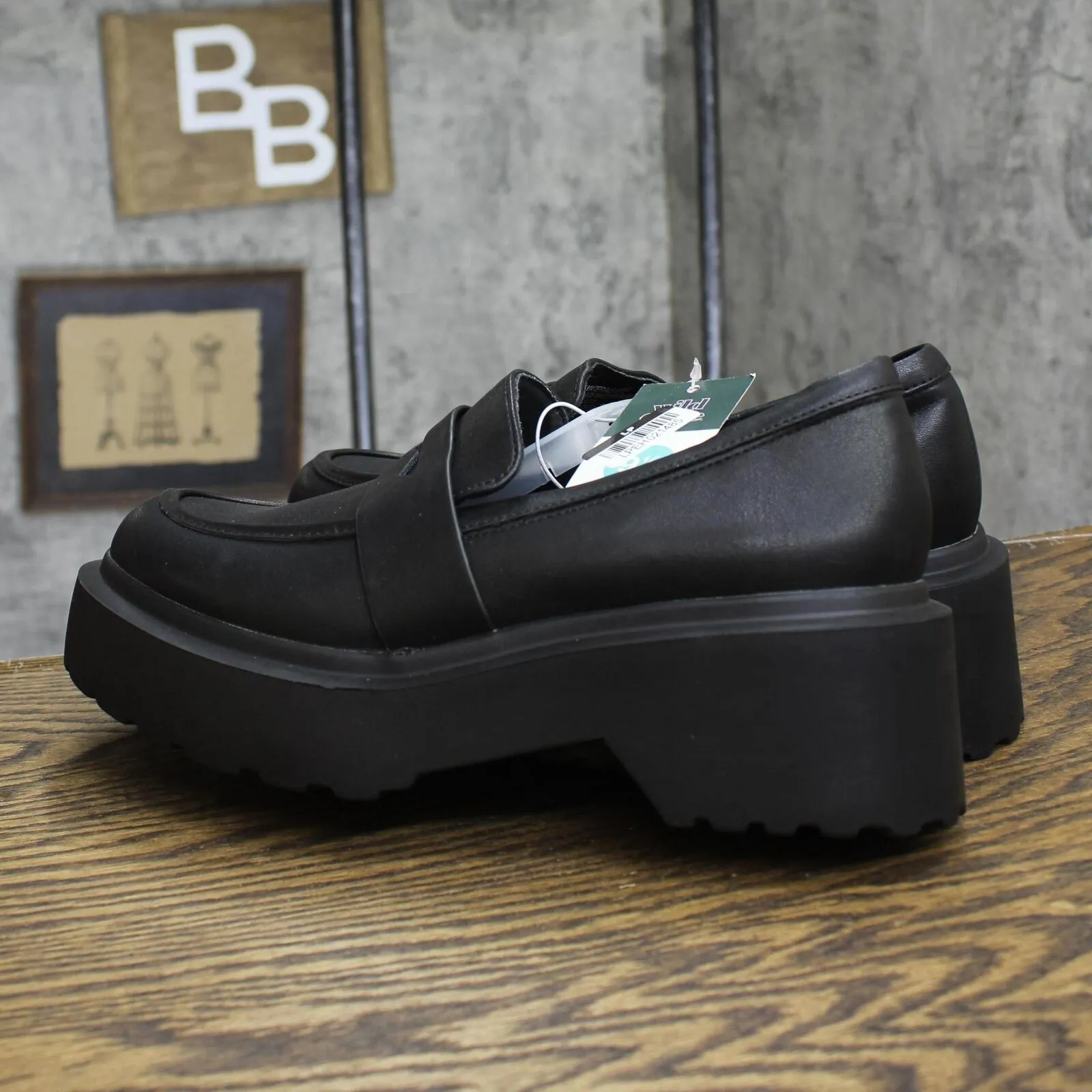 Wild Fable Womens Slip On Lacey Loafer Flats 87930103 Black 9.5M