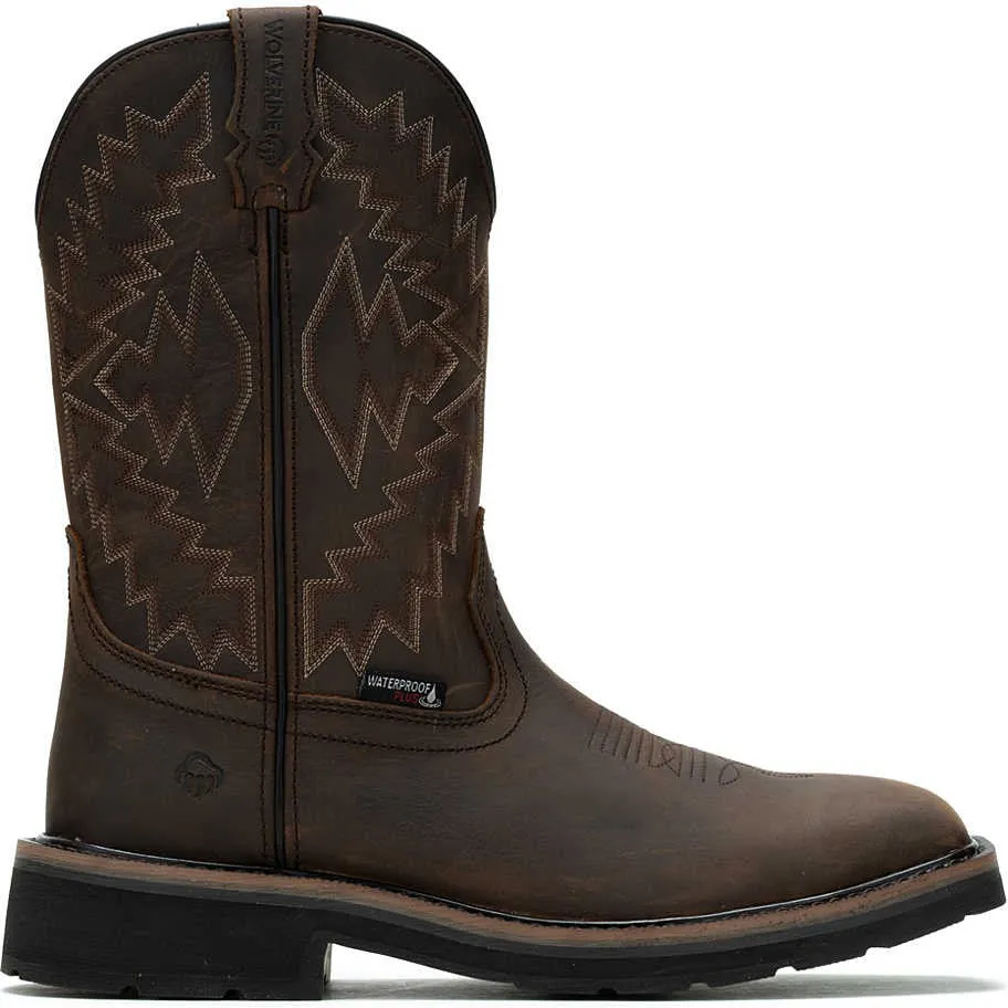 Wolverine Men's Rancher Arrow Steel Toe WP Western Work Boot- Brown- W241048