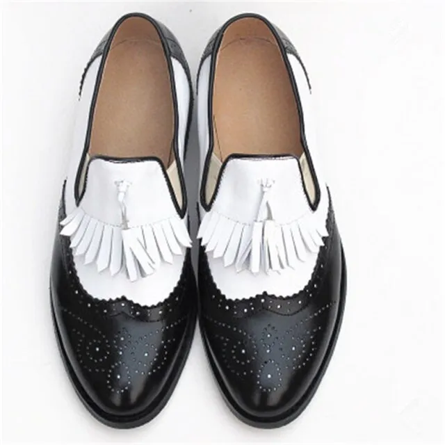 Women oxford Spring shoes genuine leather loafers