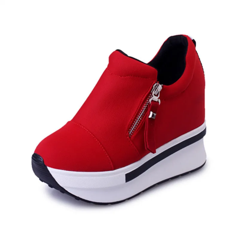 Women's Platform White Korean Style Trendy Casual Shoes