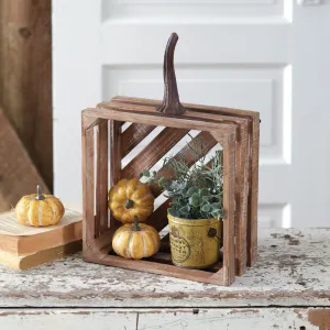 Wooden Pumpkin Crate