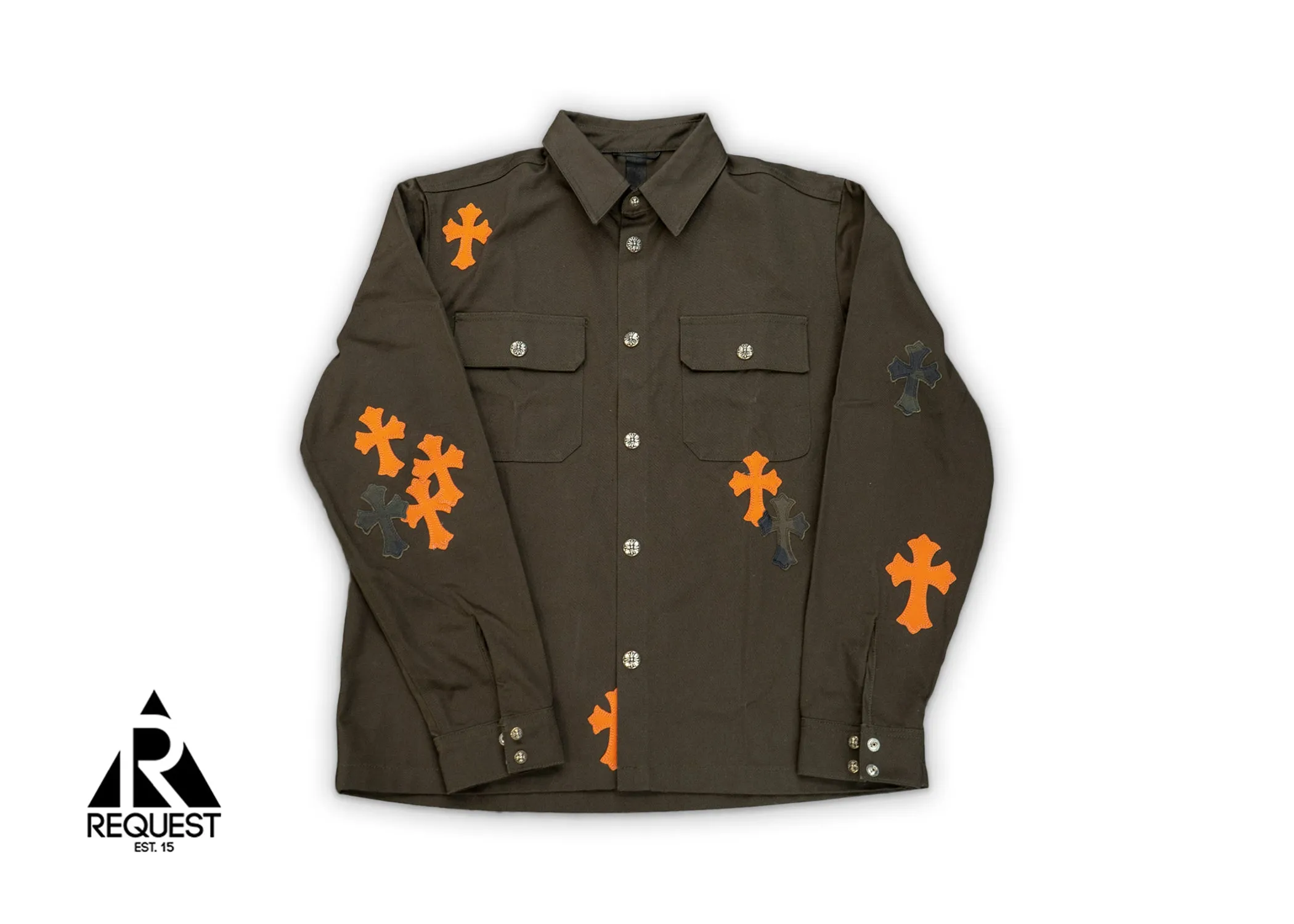 Work Dog Jacket "Brown & Orange Crosses"