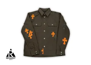 Work Dog Jacket "Brown & Orange Crosses"