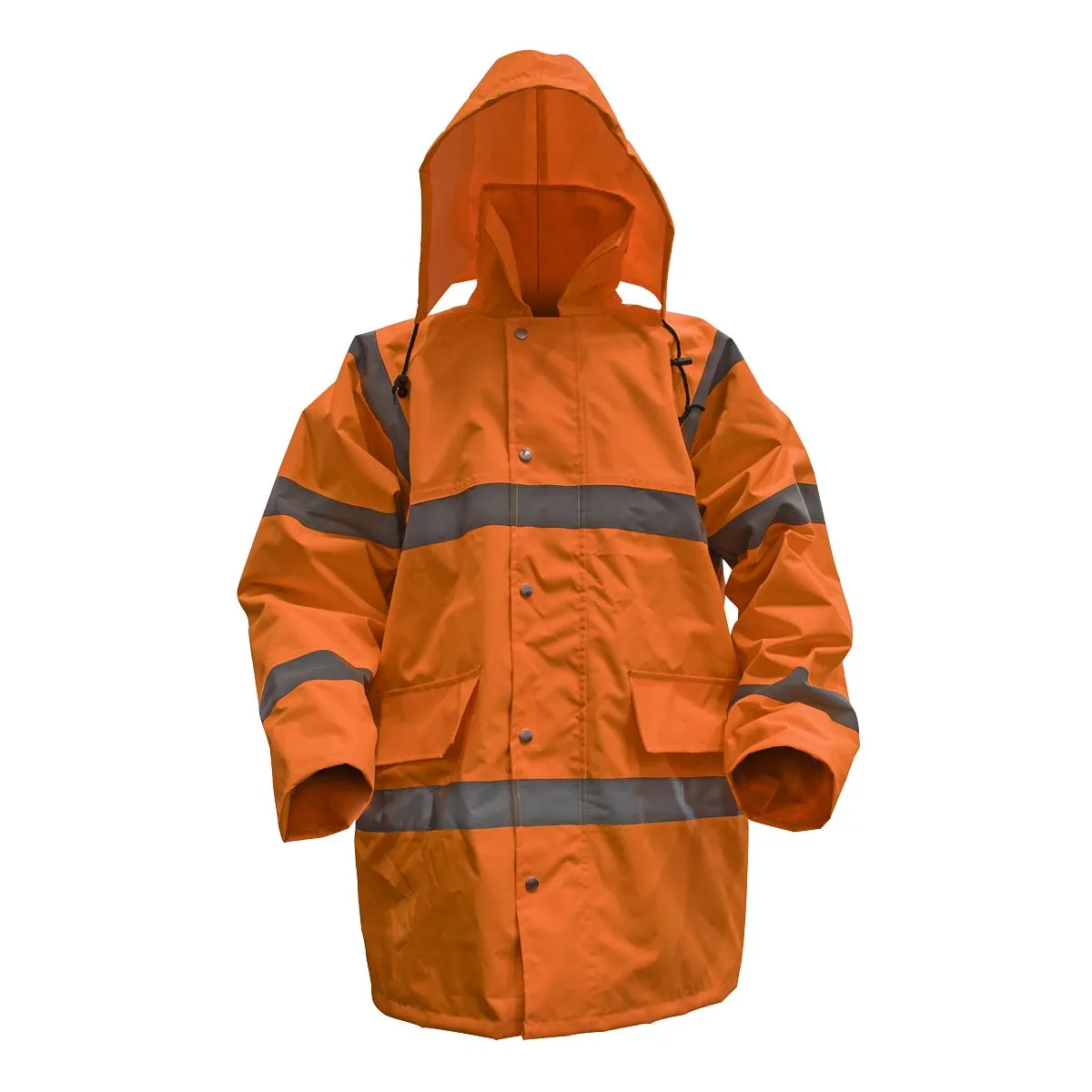 Worksafe by Sealey Hi-Vis Orange Motorway Jacket with Quilted Lining - Large